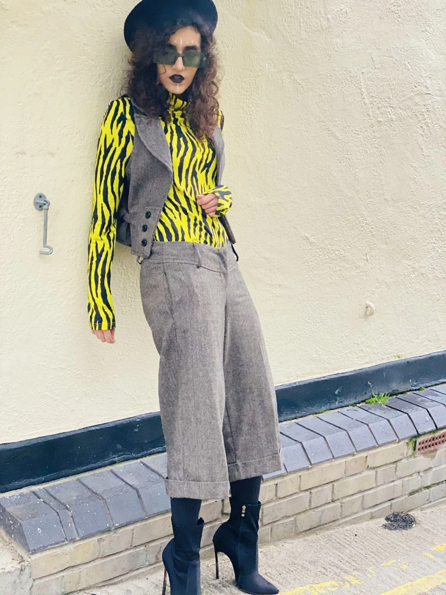 Ash Tweed Waist Coat   Culotte Co-ord