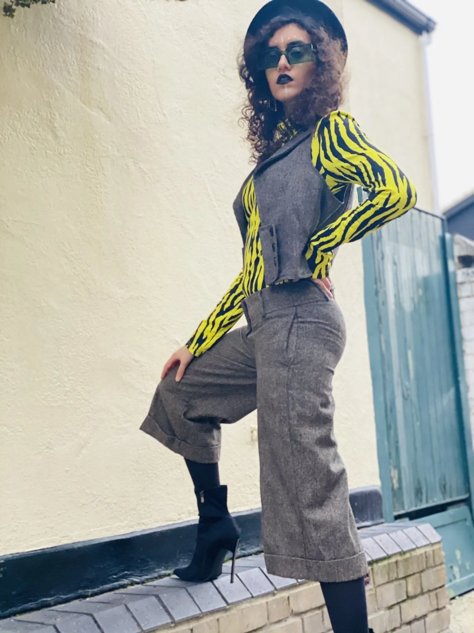 Ash Tweed Waist Coat   Culotte Co-ord