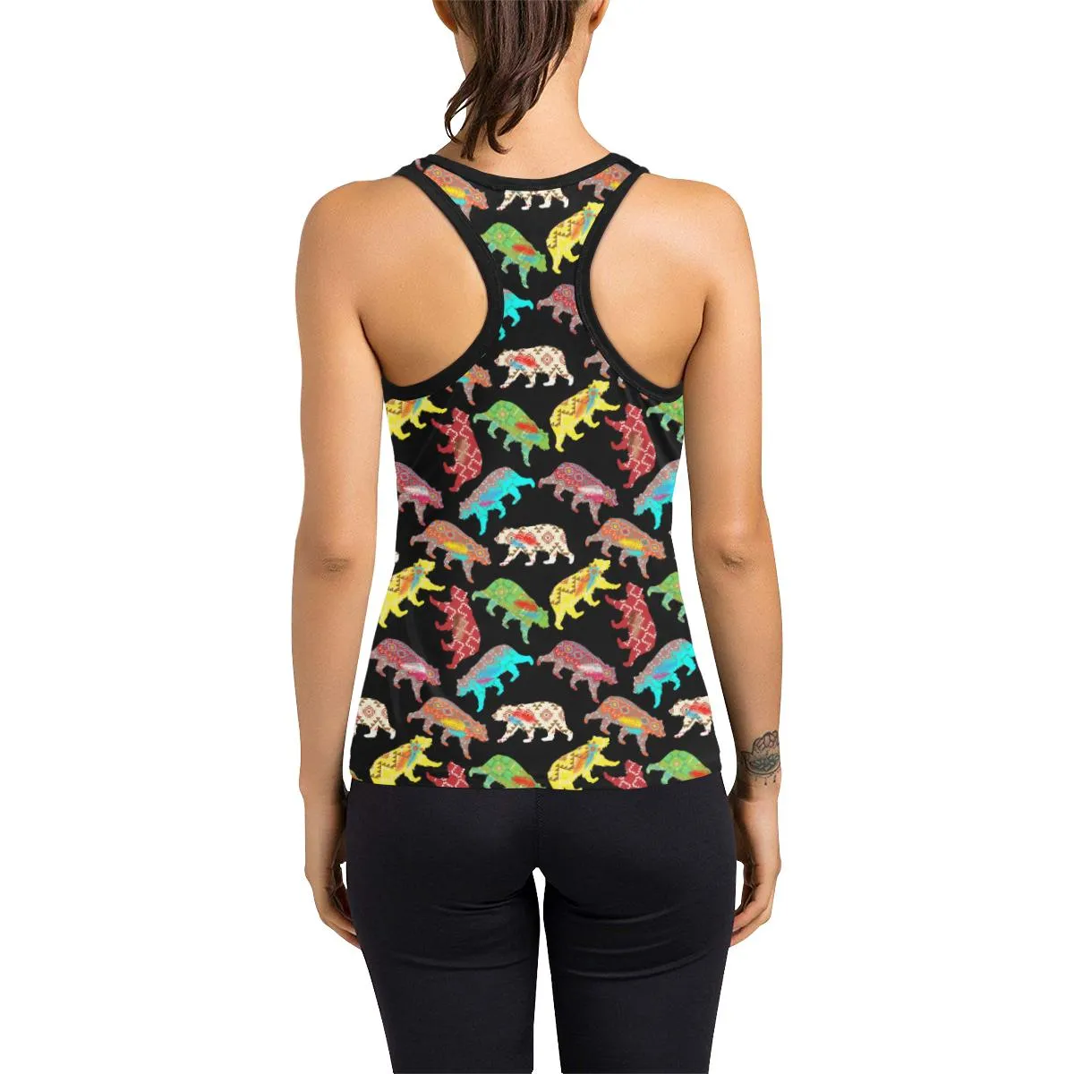Bear Powwow Women's Racerback Tank Top