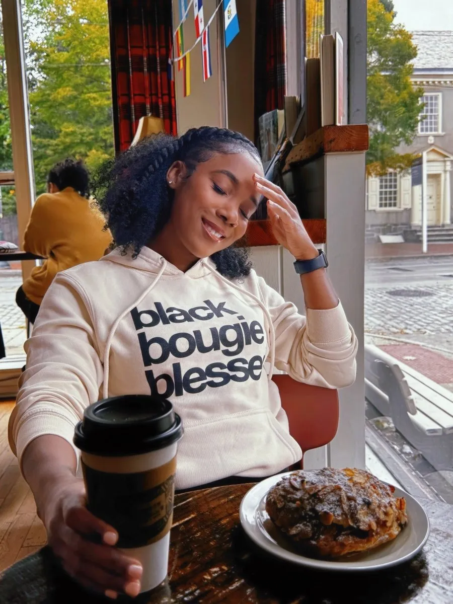 Black Bougie blessed graphic hoodie