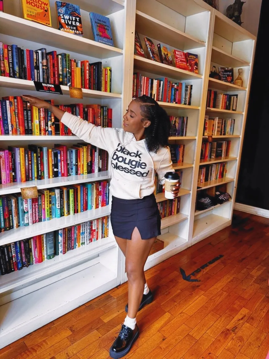 Black Bougie blessed graphic hoodie