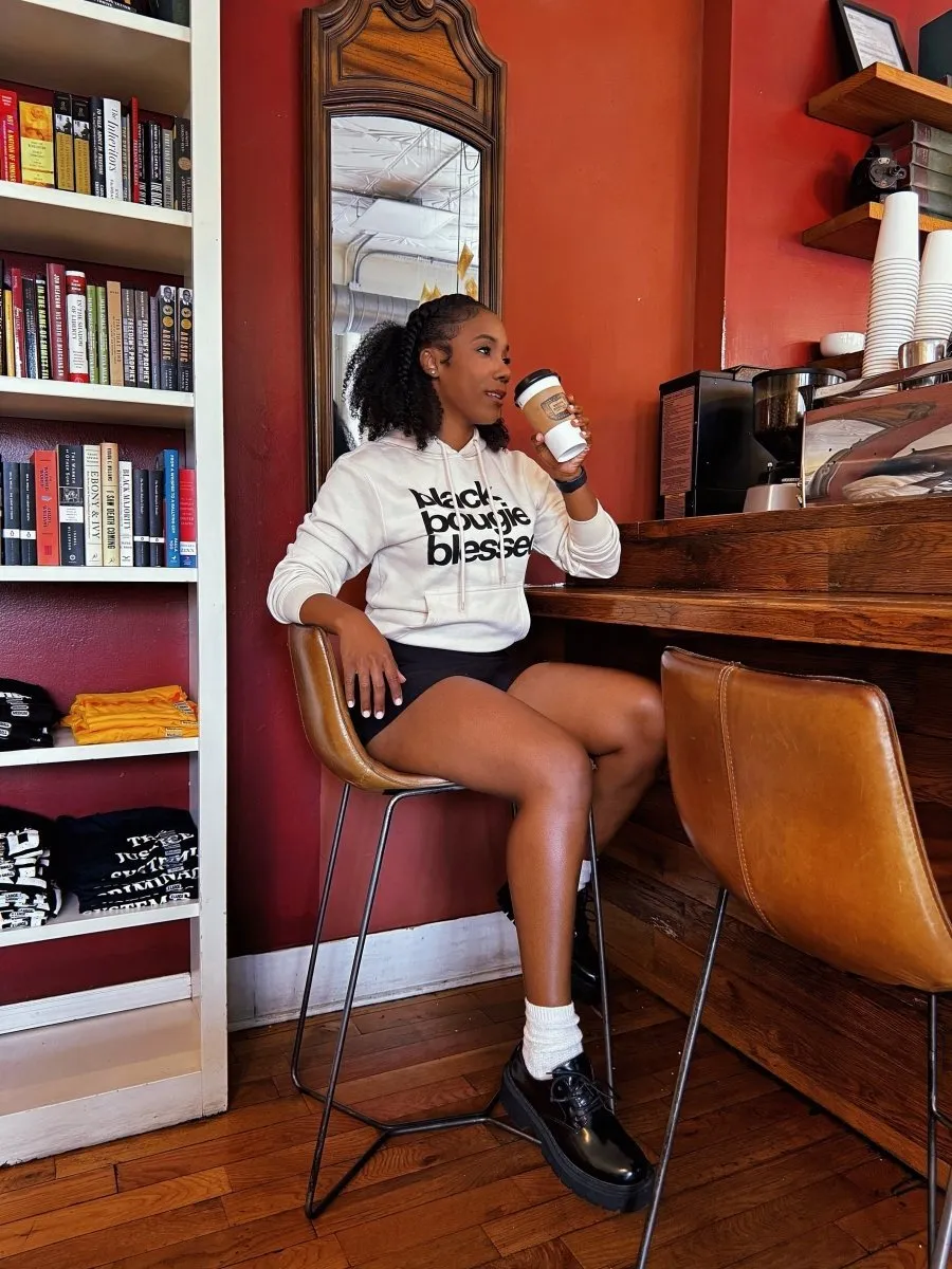 Black Bougie blessed graphic hoodie
