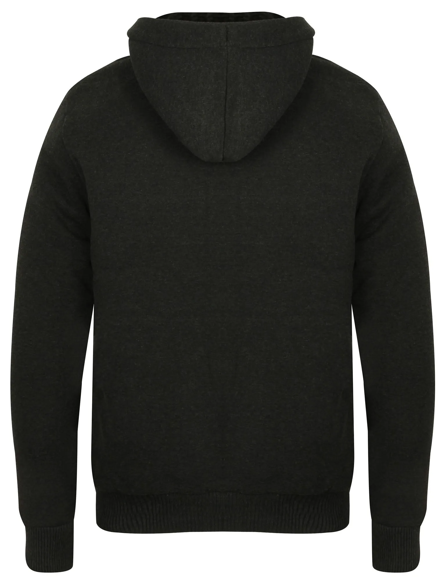 Vadim Zip Through Hoodie with Borg Lining in Charcoal Marl - Dissident