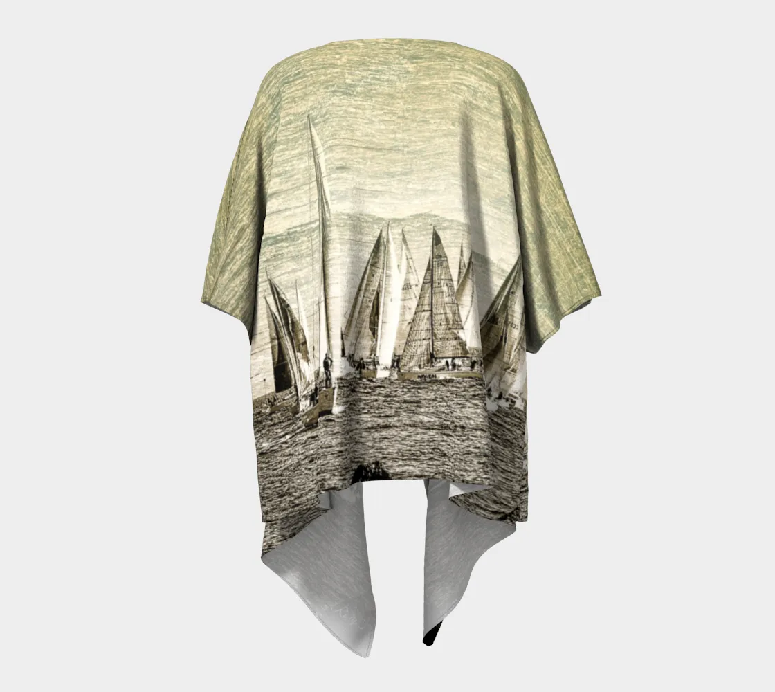Yacht Race Draped Kimono