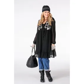 Yoek Cardi-Blouse Embroid Voile